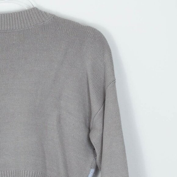 Hollister Easy Crop Button Front Argyle Print Sweater Cardigan Womens Size XS - Picture 9 of 9